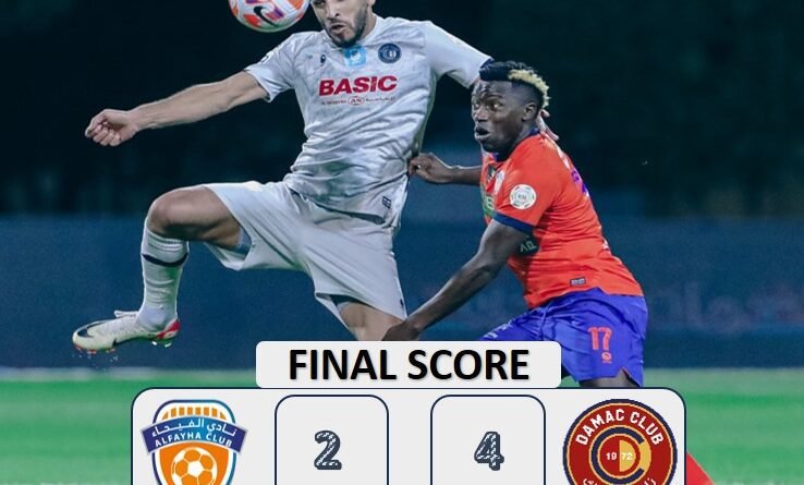 Final Score_ Al Fayha vs Damac_ Proleaguefootballsaudi.com