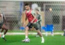 Al Fateh players during a training session ahead of their match against NEOM SC