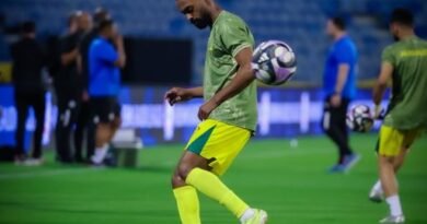 Al Khaleej players during a training session ahead of their match against Al Ettifaq