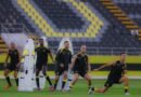 Al Ittihad players during a training session ahead of their match against Al Kholood