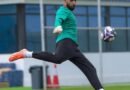 NEOM SC players during a training session ahead of their match against Al Hazem