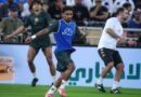 Al Kholood players during a training session ahead of their match against Al Fateh