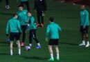 Al Najmah players during a training session ahead of their match against Al Shabab