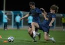 Al Okhdood players during a training session ahead of their match against Al Khaleej