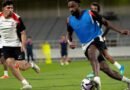 Al Qadsiah players during a training session ahead of their match against Al Hazem