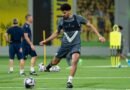 Al Taawoun players during a training session ahead of their match against Al Riyadh