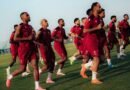 Diriyah players during a training session ahead of their match against Al Ahli
