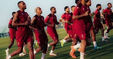 Diriyah players during a training session ahead of their match against Al Ahli