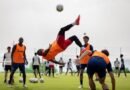 Al Ettifaq players during a training session ahead of their match against Al Riyadh