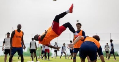 Al Ettifaq players during a training session ahead of their match against Al Riyadh