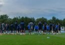 Al Hilal players during a training session ahead of their match against Al Faisaly