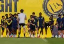 Al Nassr players during a training session ahead of their match against Al Fateh