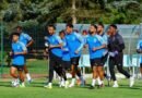 Abha players during a training session ahead of their match against Al Khaleej