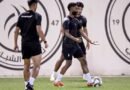Al Shabab players during a training session ahead of their match against Al Fayha