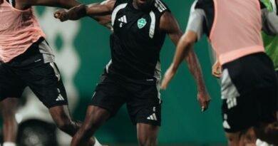 Al Ahli players during a training session ahead of their match against Al Riyadh