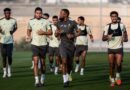 Al Fateh players during a training session ahead of their match against Al Ahli