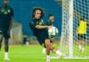 Al Hazem players during a training session ahead of their match against Al Taawoun