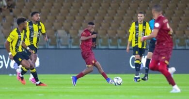 Al Hazem players during a training session ahead of their match against NEOM SC