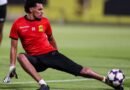 Al Ittihad players during a training session ahead of their match against Al Fayha
