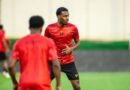 Al Riyadh players during a training session ahead of their match against Al Kholood