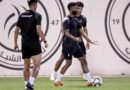 Al Shabab players during a training session ahead of their match against Al Taawoun