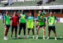 Al Shabab players during a training session ahead of their match against Al Hilal