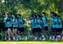 Al Shabab players during a training session ahead of their match against Al Riyadh