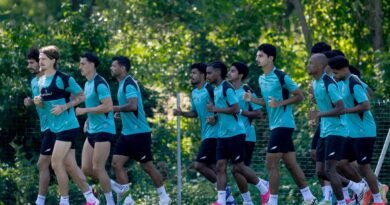 Al Shabab players during a training session ahead of their match against Al Riyadh