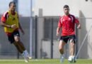 NEOM SC players during a training session ahead of their match against Al Fateh