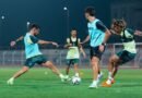 Al Khaleej vs. Al Hazem: Al Khaleej players during a training session ahead of their match against Al Hazem