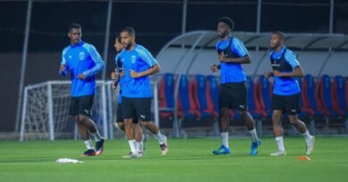 Abha vs. Al Kholood: Abha players during a training session ahead of their match against Al Kholood