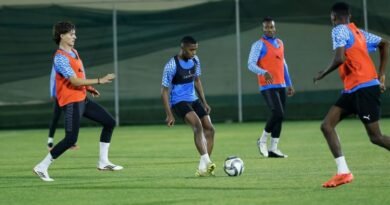 Abha vs. Al Ittihad: Abha players during a training session ahead of their match against Al Ittihad
