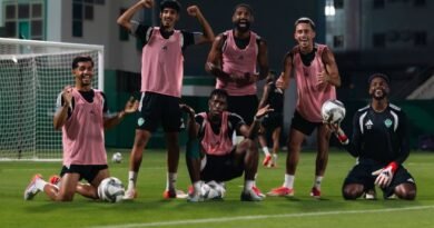 Al Ahli vs. Al Nassr: Al Ahli players during a training session ahead of their match against Al Nassr