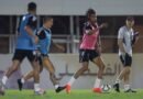 Al Faisaly vs. Al Nassr: Al Faisaly players during a training session ahead of their match against Al Nassr