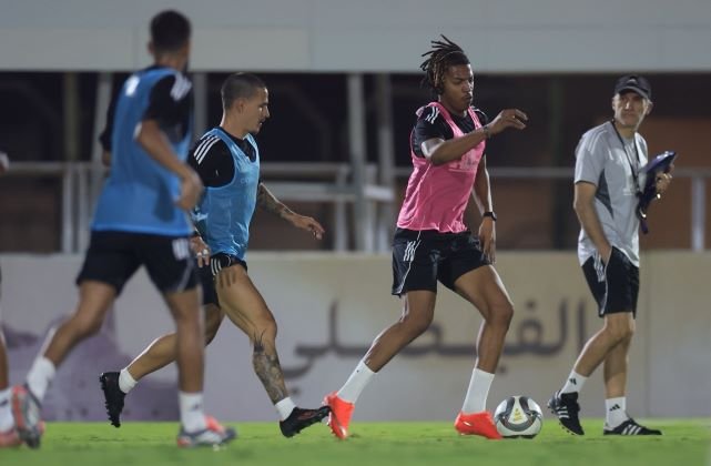 Al Faisaly vs. Al Nassr: Al Faisaly players during a training session ahead of their match against Al Nassr
