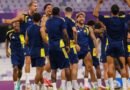 Al Nassr vs. NEOM SC: Al Nassr players during a training session ahead of their match against NEOM SC