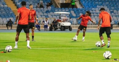 Al Riyadh vs. Al Taawoun: Al Riyadh players during a training session ahead of their match against Al Taawoun