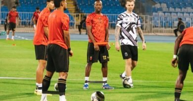 Al Riyadh vs. Al Qadsiah: Al Riyadh players during a training session ahead of their match against Al Qadsiah