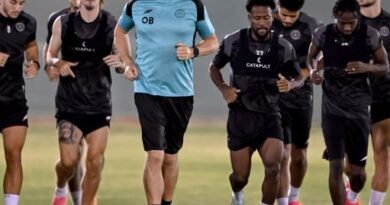 Al Shabab vs. Al Ahli: Al Shabab players during a training session ahead of their match against Al Ahli