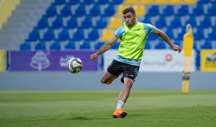 Al Taawoun vs. Al Ettifaq: Al Taawoun players during a training session ahead of their match against Al Ettifaq