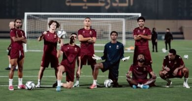 Diriyah Club vs. NEOM SC: Al Diriyah Club players during a training session ahead of their match against NEOM SC