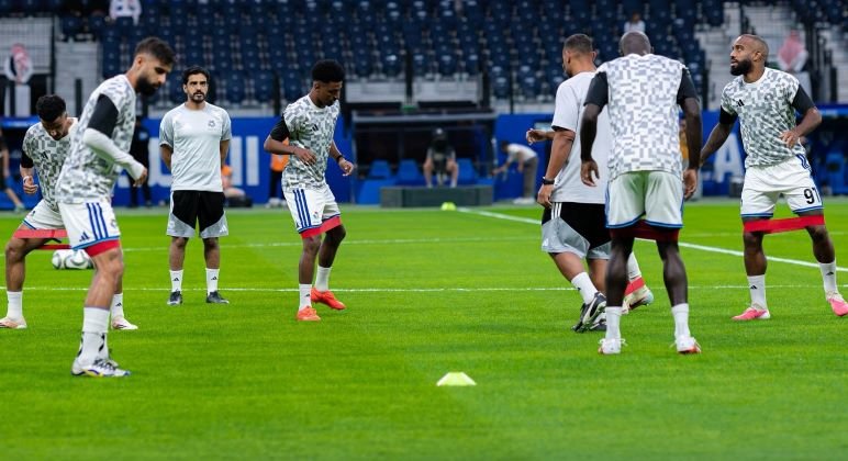 NEOM SC vs. Al Ettifaq: NEOM SC players during a training session ahead of their match against Al Ettifaq