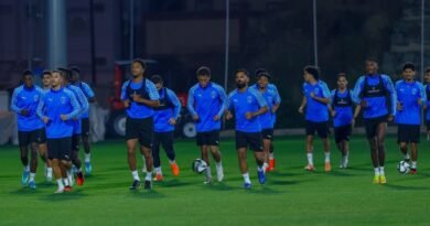 Abha vs. Al Faisaly: Abha players during a training session ahead of their match against Al Faisaly