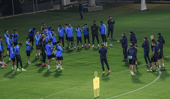 Abha vs. Al Shabab: Abha players during a training session ahead of their match against Al Shabab