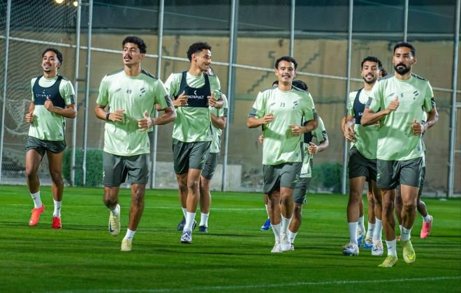Al Fateh vs. Al Riyadh: Al Fateh players during a training session ahead of their match against Al Riyadh