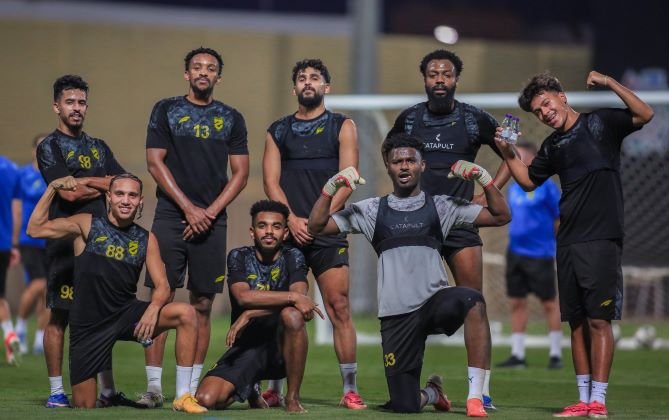 Al Hazem vs. Al Nassr: Al Hazem players during a training session ahead of their match against Al Nassr