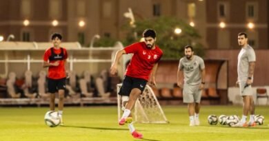 Al Riyadh vs. Al Hazem: Al Riyadh players during a training session ahead of their match against Al Hazem