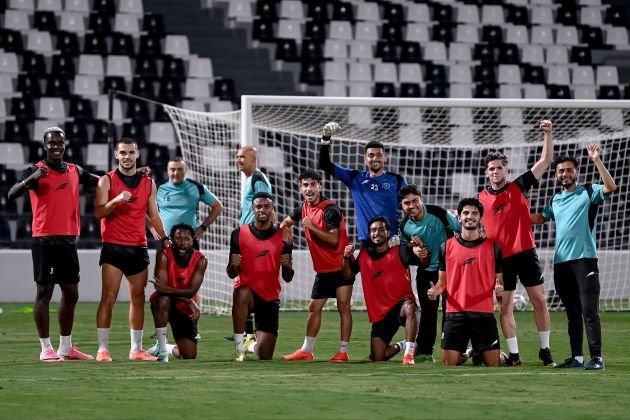 Al Shabab vs. Al Ettifaq: Al Shabab players during a training session ahead of their match against Al Ettifaq
