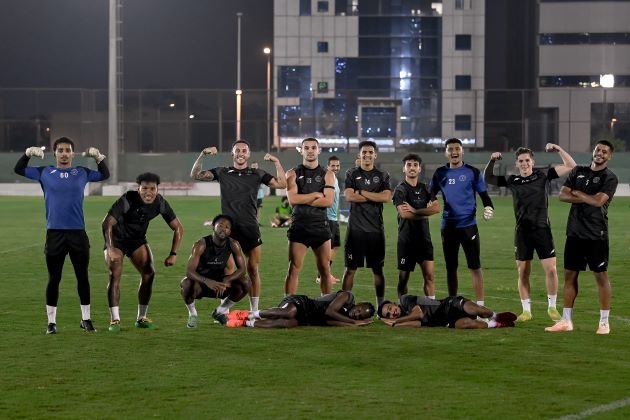 Al Shabab vs. Al Ettifaq: Al Shabab players during a training session ahead of their match against Al Ettifaq